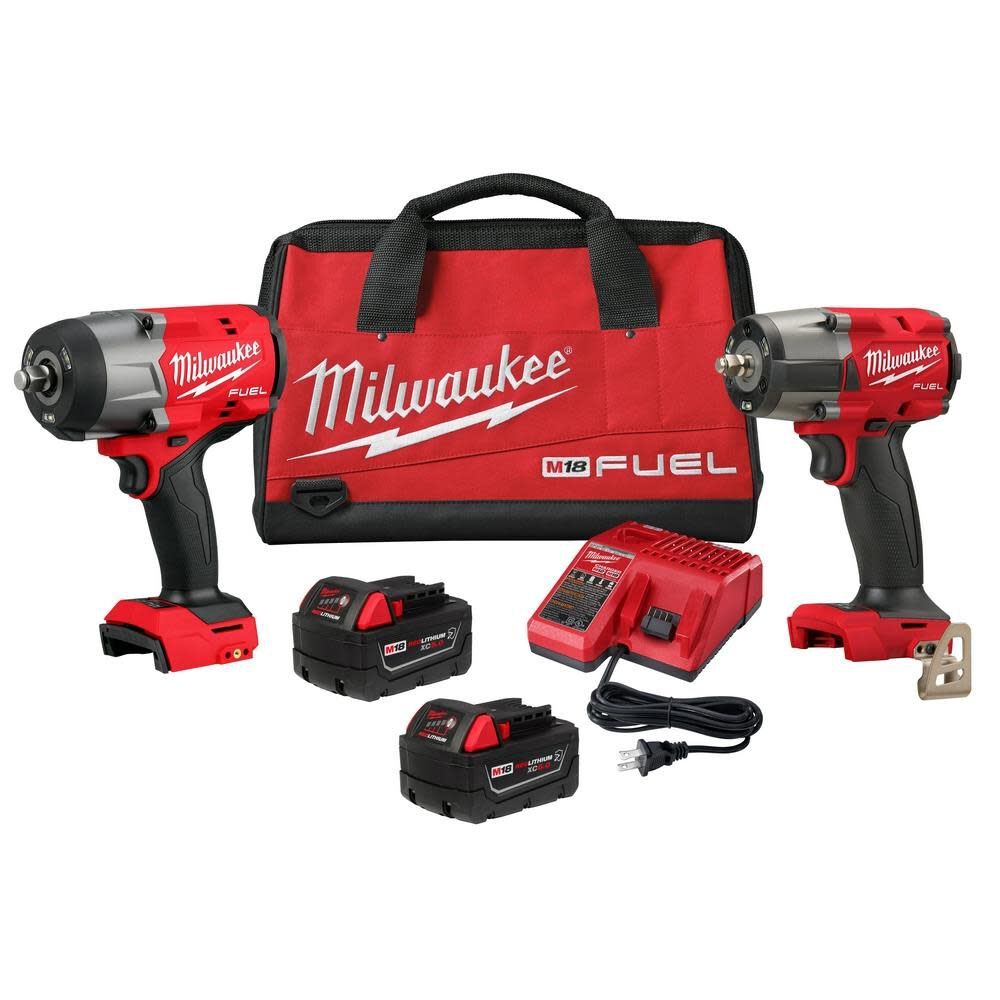 Milwaukee 3010-22 M18 FUEL 1/2" HTIW & 3/8" MTIW Automotive Combo Kit