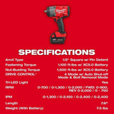 Milwaukee 3010-22 M18 FUEL 1/2" HTIW & 3/8" MTIW Automotive Combo Kit - 8