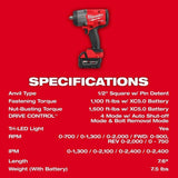 Milwaukee 3010-22 M18 FUEL 1/2" HTIW & 3/8" MTIW Automotive Combo Kit - 8