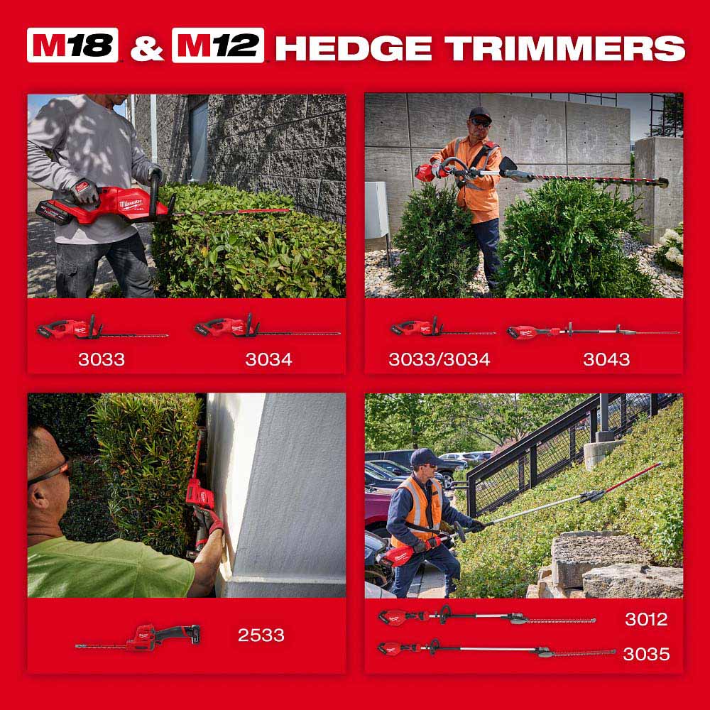 Milwaukee 3012-21 M18 FUEL Pole Articulating Hedge Trimmer Kit - 10