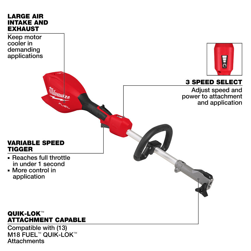 Milwaukee 3016-20 M18 FUEL Power Head w/ QUIK-LOK - 5