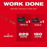 Milwaukee 3016-21PS M18 FUEL Pole Saw w/ QUIK-LOK Kit - 3