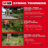 Milwaukee 3016-21ST M18 FUEL String Trimmer w/ QUIK-LOK Kit - 12