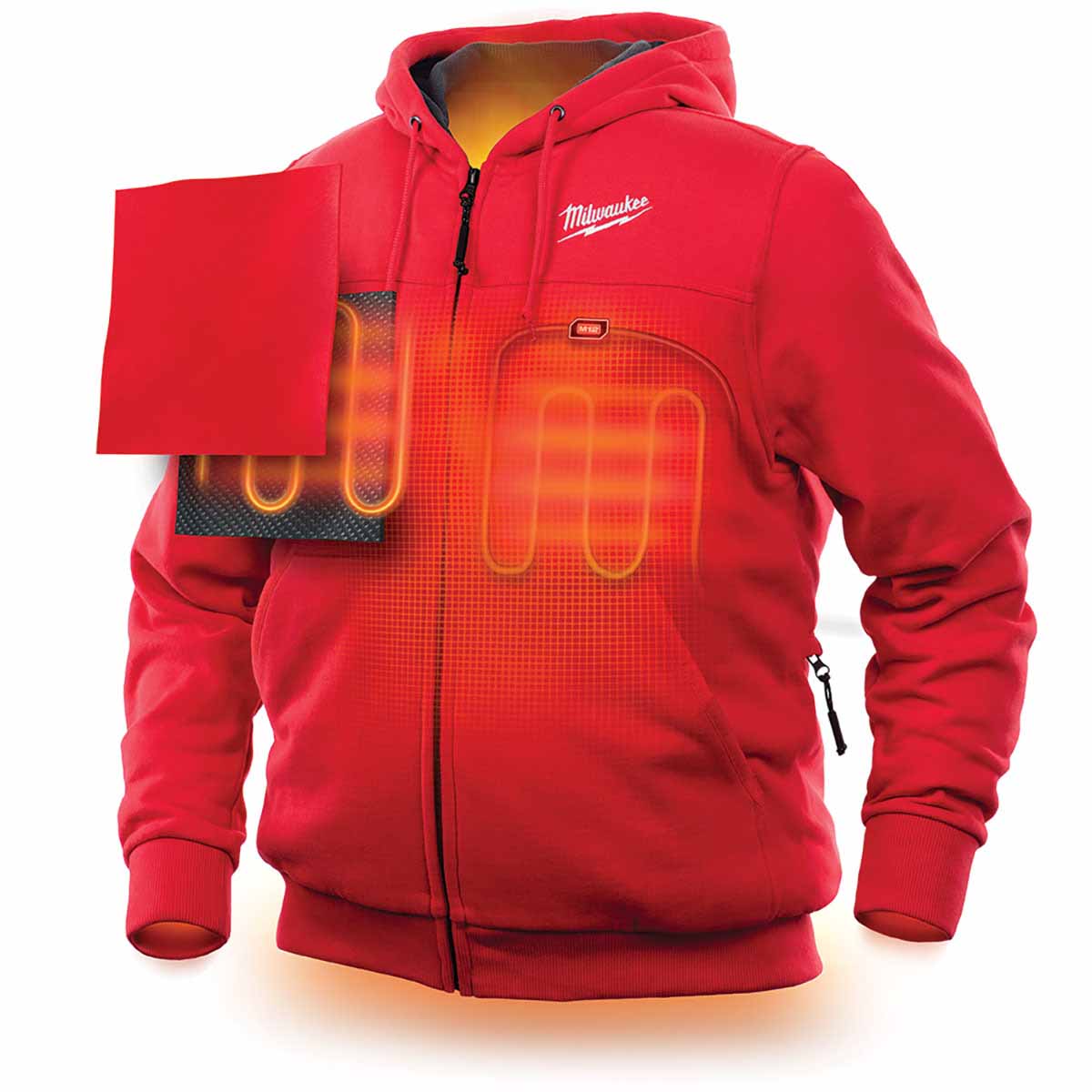 Milwaukee 302R-20 M12 Heated Hoodie Only (Red) - 4