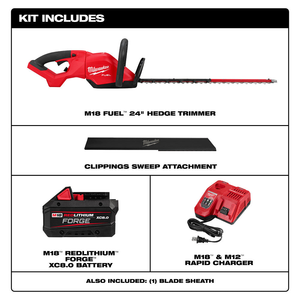 Milwaukee 3033-21 M18 FUEL 24" Hedge Trimmer Kit - 3