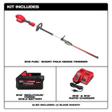 Milwaukee 3043-21 M18 FUEL Short Pole Hedge Trimmer Kit - 3