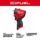 Milwaukee 3048-20 M12 FUEL 1/4" Subcompact Impact Wrench with Friction Ring - 2