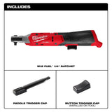 Milwaukee 3052-20 M12 FUEL 1/4 Inch Cordless Ratchet, 550 RPM, 45 ft-lbs, Compact Head (Bare Tool) - 4