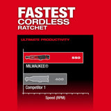 Milwaukee 3052-20 M12 FUEL 1/4 Inch Cordless Ratchet, 550 RPM, 45 ft-lbs, Compact Head (Bare Tool) - 5