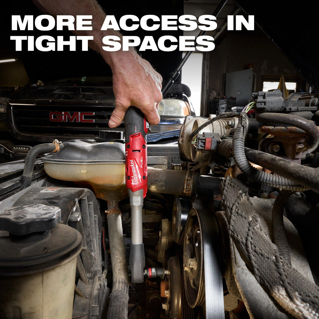 Milwaukee 3055-20 M12 FUEL Half" Extended Reach Cordless Ratchet (Tool Only) - 8