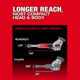 Milwaukee 3058-21 M12 FUEL 1/4" Extended Reach Ratchet Kit with 2.5Ah Battery and Charger - 5
