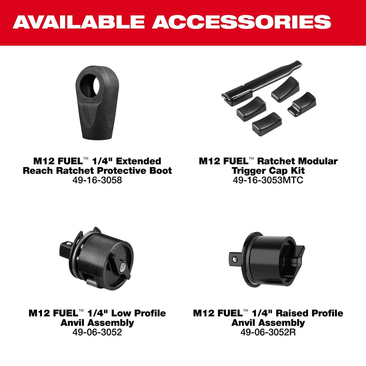 Milwaukee 3058-21 M12 FUEL 1/4" Extended Reach Ratchet Kit with 2.5Ah Battery and Charger - 13