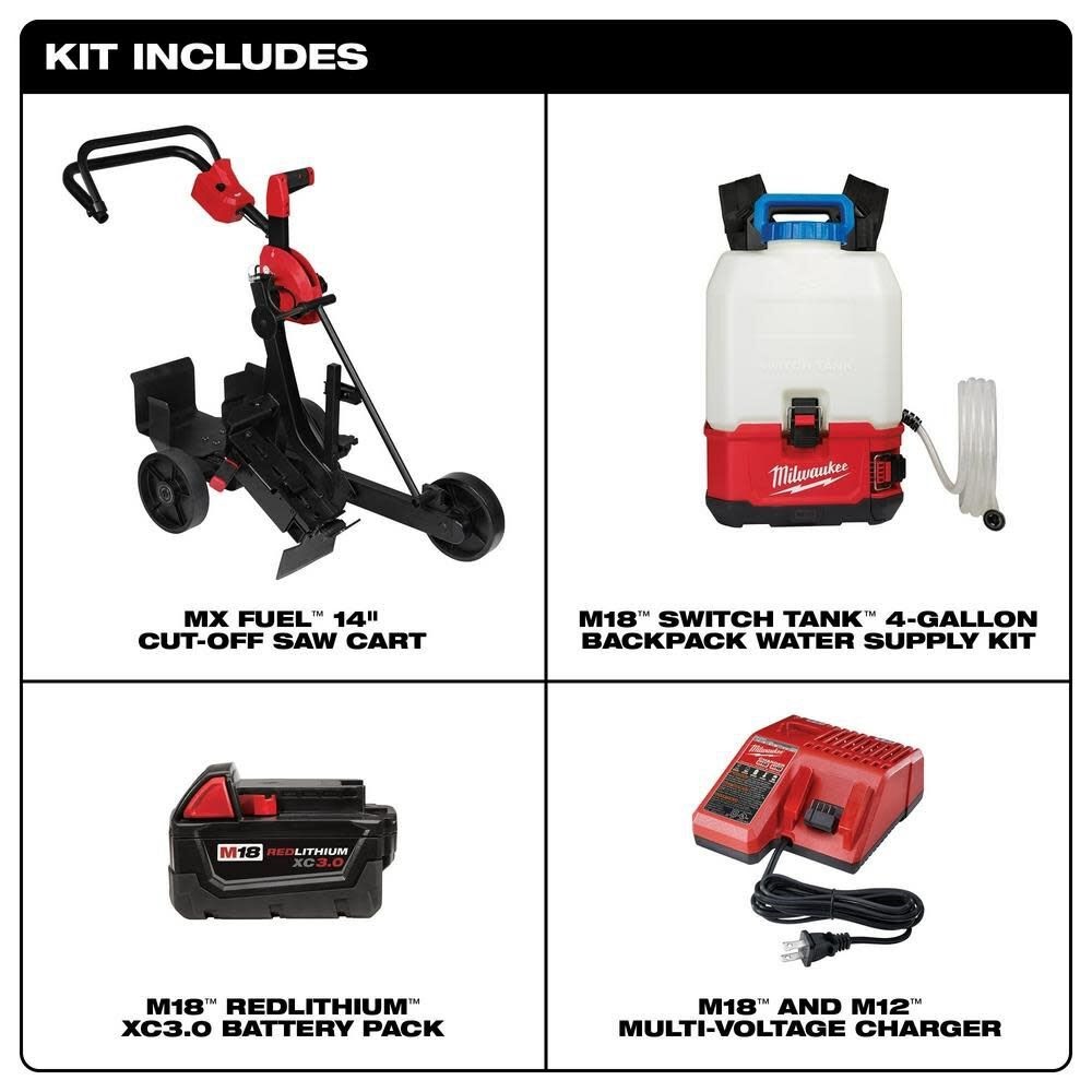 Milwaukee 3105 Cut-Off Saw Cart Kit - 6