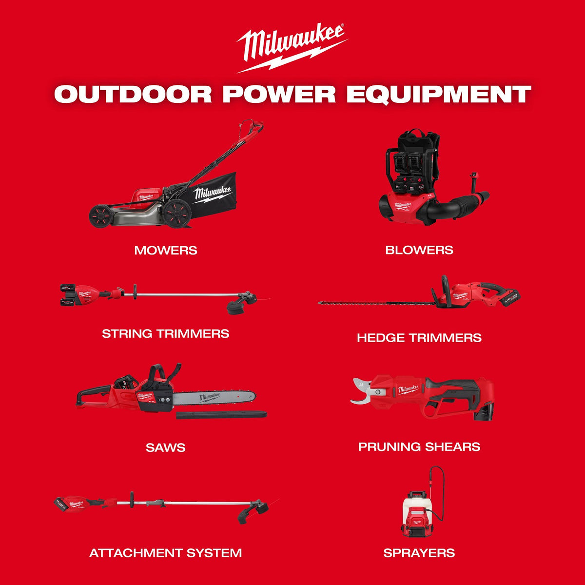 Milwaukee 3115-20PS M18 QUIK-LOK Brushless 10" Cordless Pole Saw with Power Head and Attachment - 12