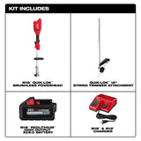Milwaukee 3115-21ST M18 QUIK-LOK Brushless 15" String Trimmer Kit with 6 Ah Battery and Charger - 8