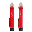 Milwaukee 3200D-20 Non-Contact Voltage Detector 50V to 1000V AC with Audible LED Alerts (2 Pack)