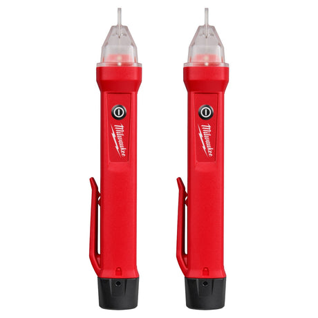 Milwaukee 3200D-20 Non-Contact Voltage Detector 50V to 1000V AC with Audible LED Alerts (2 Pack)