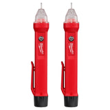 Milwaukee 3200D-20 Non-Contact Voltage Detector 50V to 1000V AC with Audible LED Alerts (2 Pack) - 9