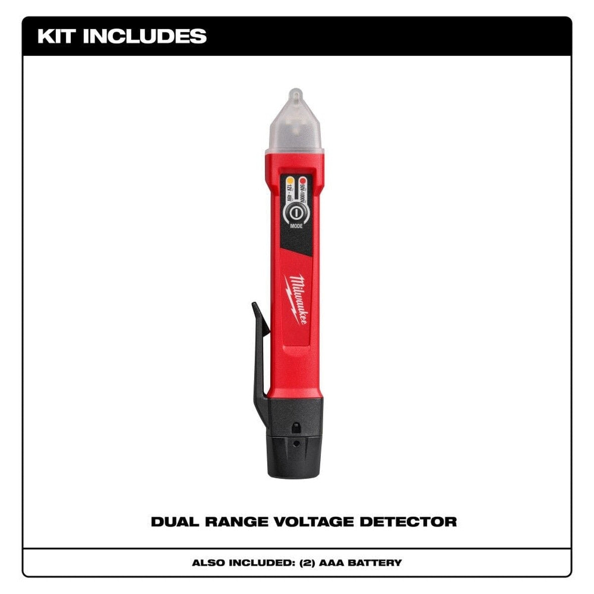 Milwaukee 3208-20 Dual Range Non-Contact Voltage Detector 12V - 1000V AC - 3