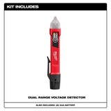 Milwaukee 3208-20 Dual Range Non-Contact Voltage Detector 12V - 1000V AC - 3