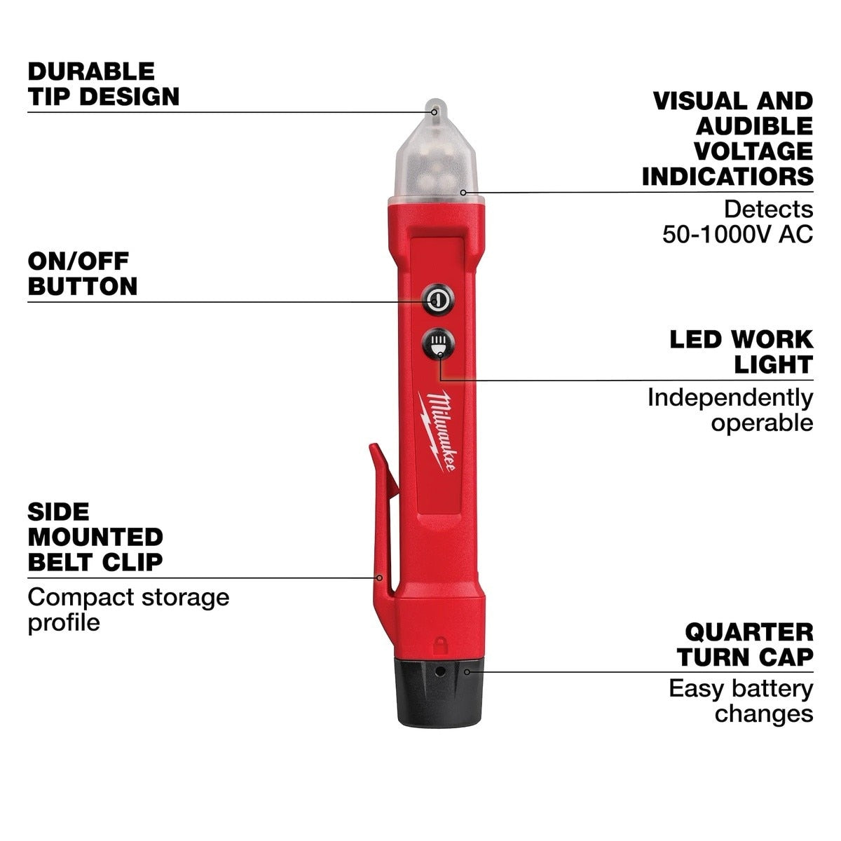 Milwaukee 3211-20 Digital GFCI Receptacle Tester and Voltage Detector with LED - 3