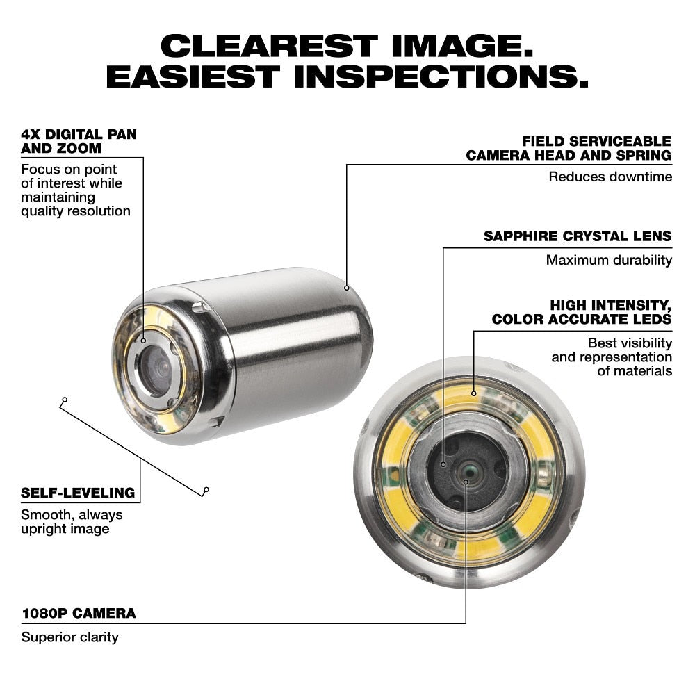 Milwaukee 3318-22B M12 85’ High Flex Compact Inspection Camera Kit - 5