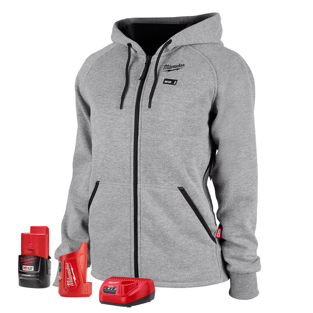 Milwaukee 336G-21 M12 Women's Heated Hoodie Kit Gray