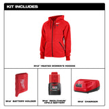 Milwaukee 336R-21 M12 Red Heated Women's Hoodie Kit - 5