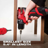Milwaukee 3401-22 M12 Subcompact Brushless 3/8" Drill/Driver Kit - 6