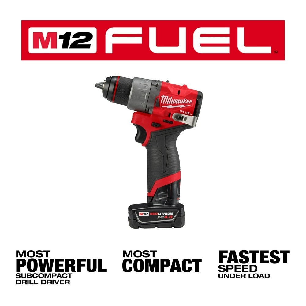 Milwaukee 3403-22 M12 FUEL 1/2" Drill/Driver Kit - 3
