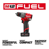 Milwaukee 3404-22 M12 FUEL 1/2" Hammer Drill/Driver Kit - 3