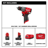 Milwaukee 3404-22 M12 FUEL 1/2" Hammer Drill/Driver Kit - 8