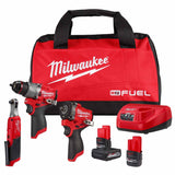 Milwaukee 3424-23 M12 FUEL 3-Tool Combo Kit