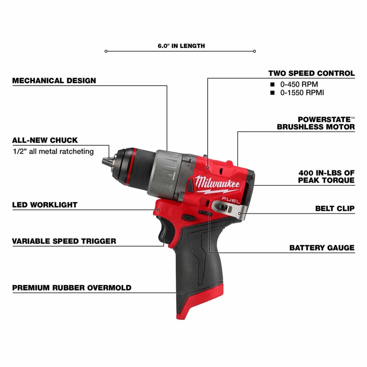 Milwaukee 3424-23 M12 FUEL 3-Tool Combo Kit - 4