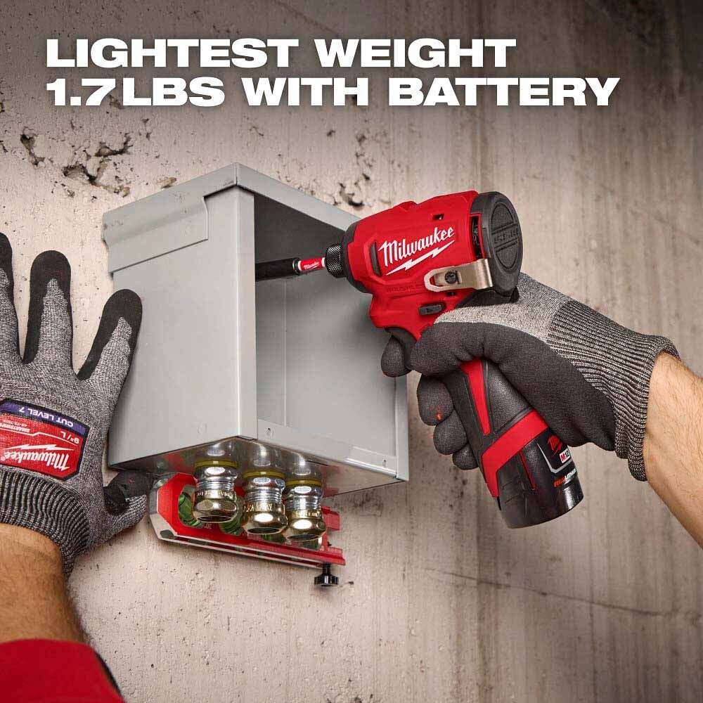 Milwaukee 3450-20 M12 Subcompact Brushless 1/4" Hex Impact Driver - 6