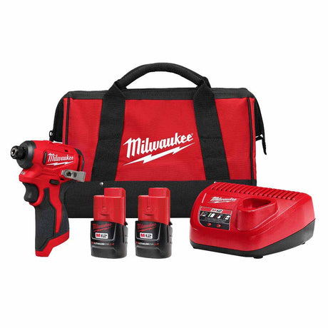 Milwaukee 3450-22 M12 Subcompact Brushless 1/4" Hex Impact Driver Kit