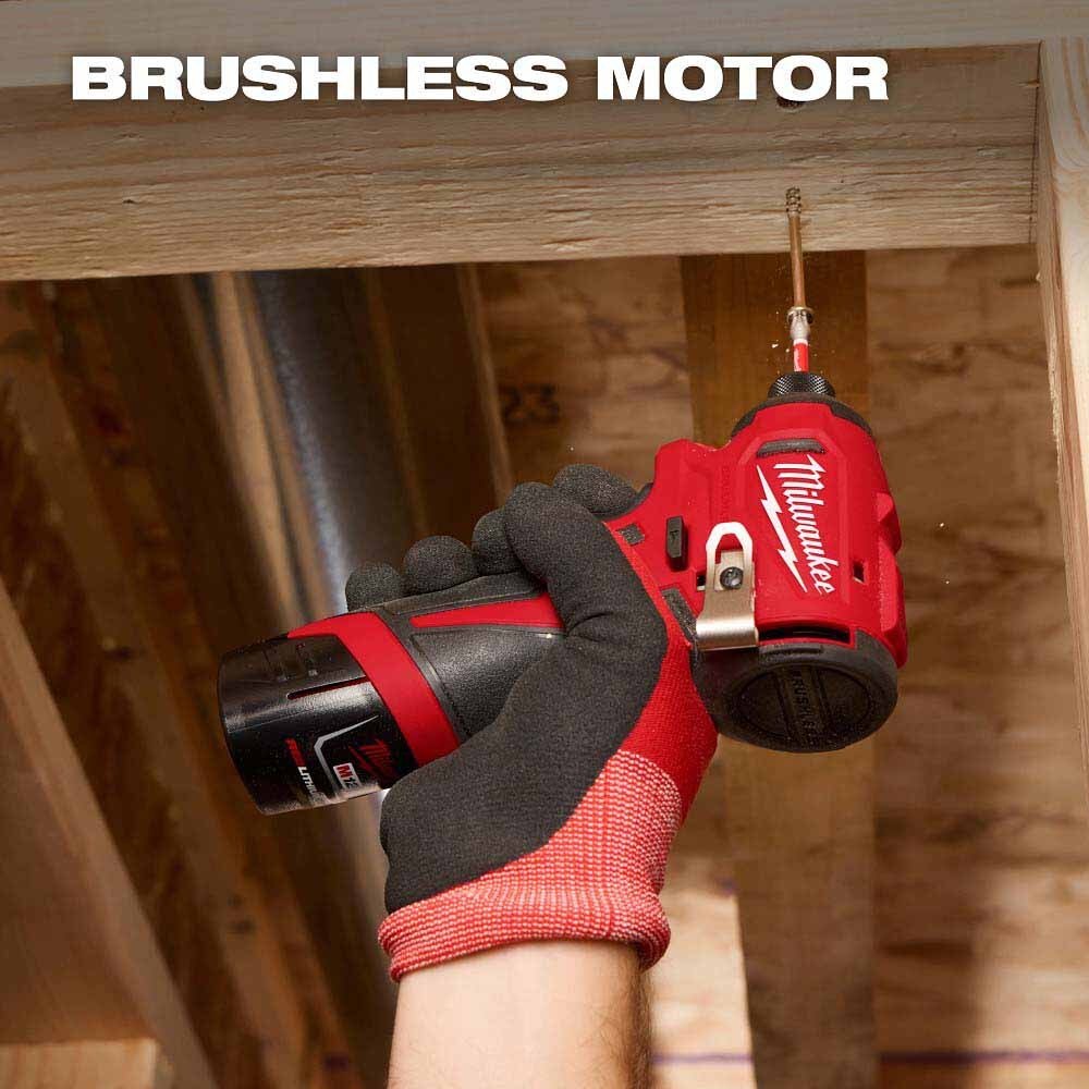 Milwaukee 3450-22 M12 Subcompact Brushless 1/4" Hex Impact Driver Kit - 8