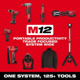 Milwaukee 3450-22 M12 Subcompact Brushless 1/4" Hex Impact Driver Kit - 11