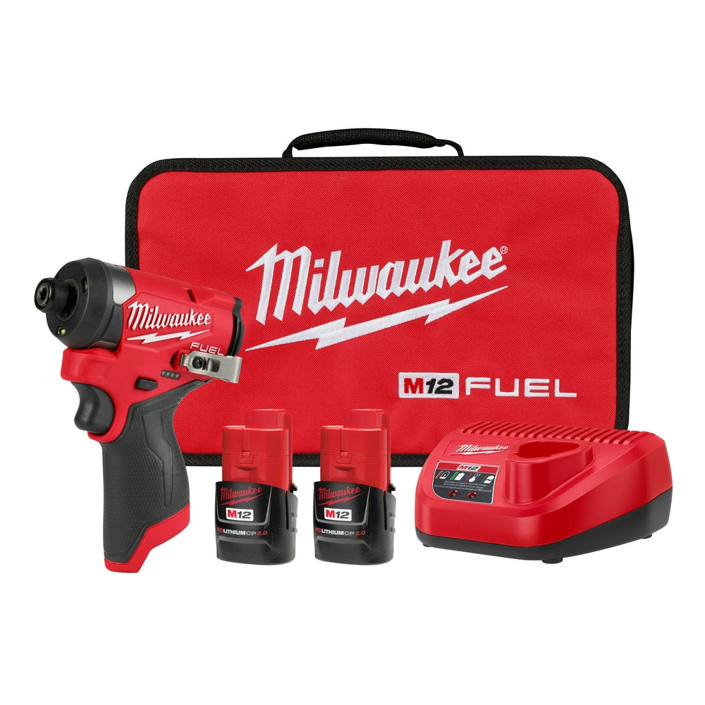 Milwaukee 3453-22 M12 FUEL 1/4" Hex Impact Driver Kit