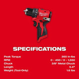 Milwaukee 3494-22 M12 Subcompact Brushless 2-Tool Combo Kit - 6