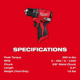 Milwaukee 3494-22 M12 Subcompact Brushless 2-Tool Combo Kit - 6