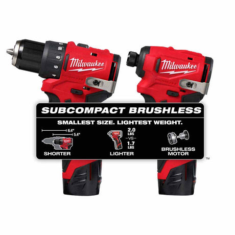 Milwaukee 3494-22 M12 Subcompact Brushless 2-Tool Combo Kit