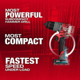 Milwaukee 3495-23 M12 FUEL 3-Tool Combo Kit with 1/2 Inch Hammer Drill, HACKZALL Recip Saw, ROVER Flood Light, Charger and CP2.0 Batteries (2 Pack) - 2