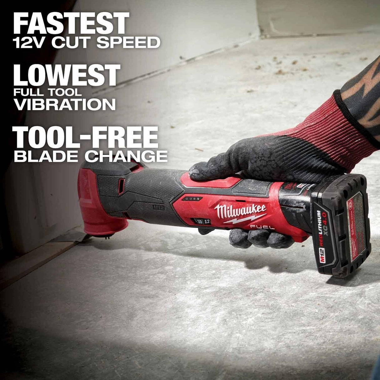 Milwaukee 3497-25 M12 FUEL 12-Volt Lithium-Ion Cordless 5-Tool Combo Kit w/(2) Batteries and Bag - 6