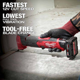 Milwaukee 3497-25 M12 FUEL 12-Volt Lithium-Ion Cordless 5-Tool Combo Kit w/(2) Batteries and Bag - 6
