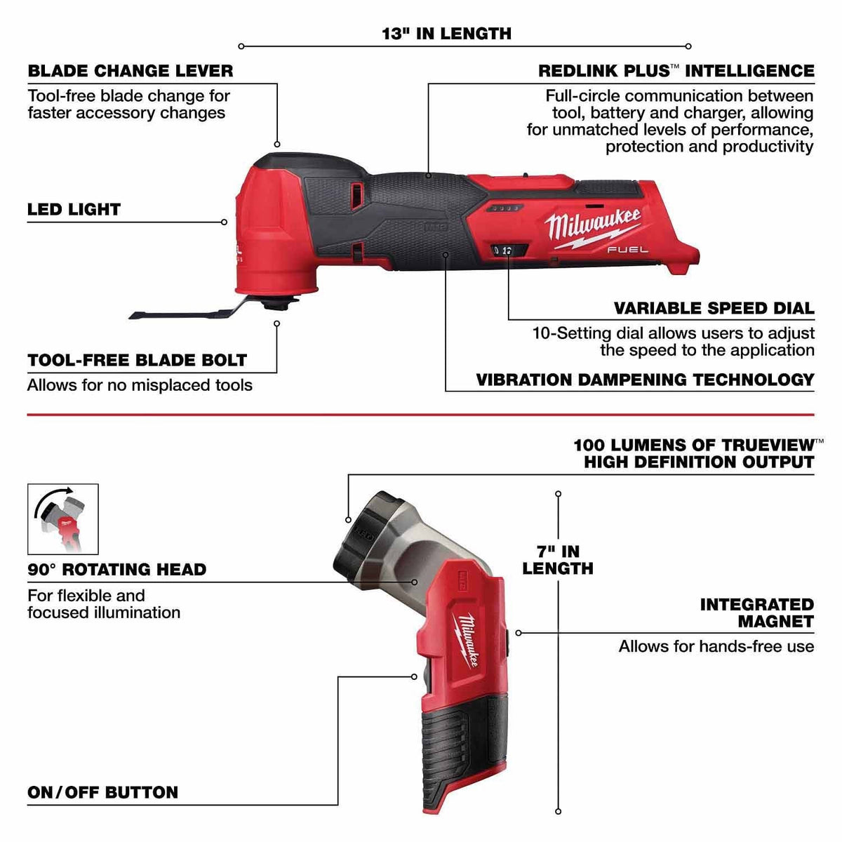 Milwaukee 3497-25 M12 FUEL 12-Volt Lithium-Ion Cordless 5-Tool Combo Kit w/(2) Batteries and Bag - 10