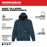 Milwaukee 351BL-2X Midweight Pullover Hoodie Blue 2X - 4