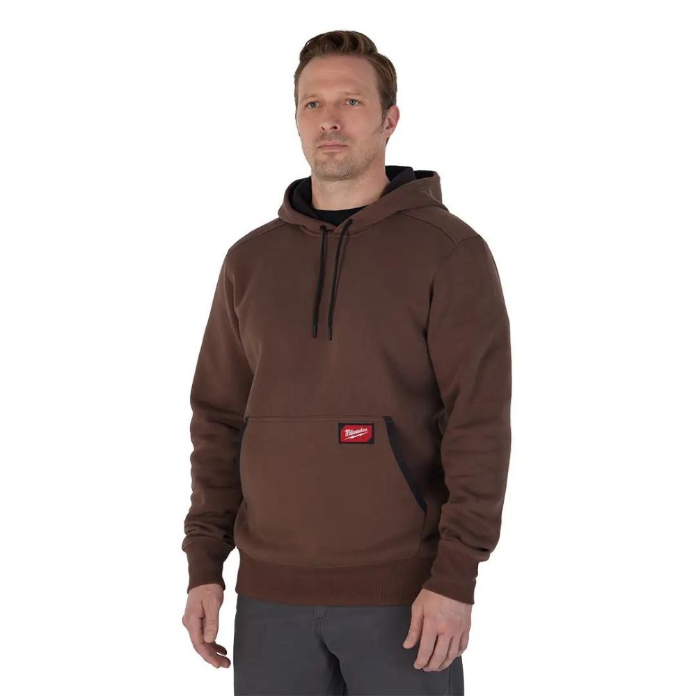 Milwaukee 351BR-2X Midweight Pullover Hoodie Brown 2X - 3