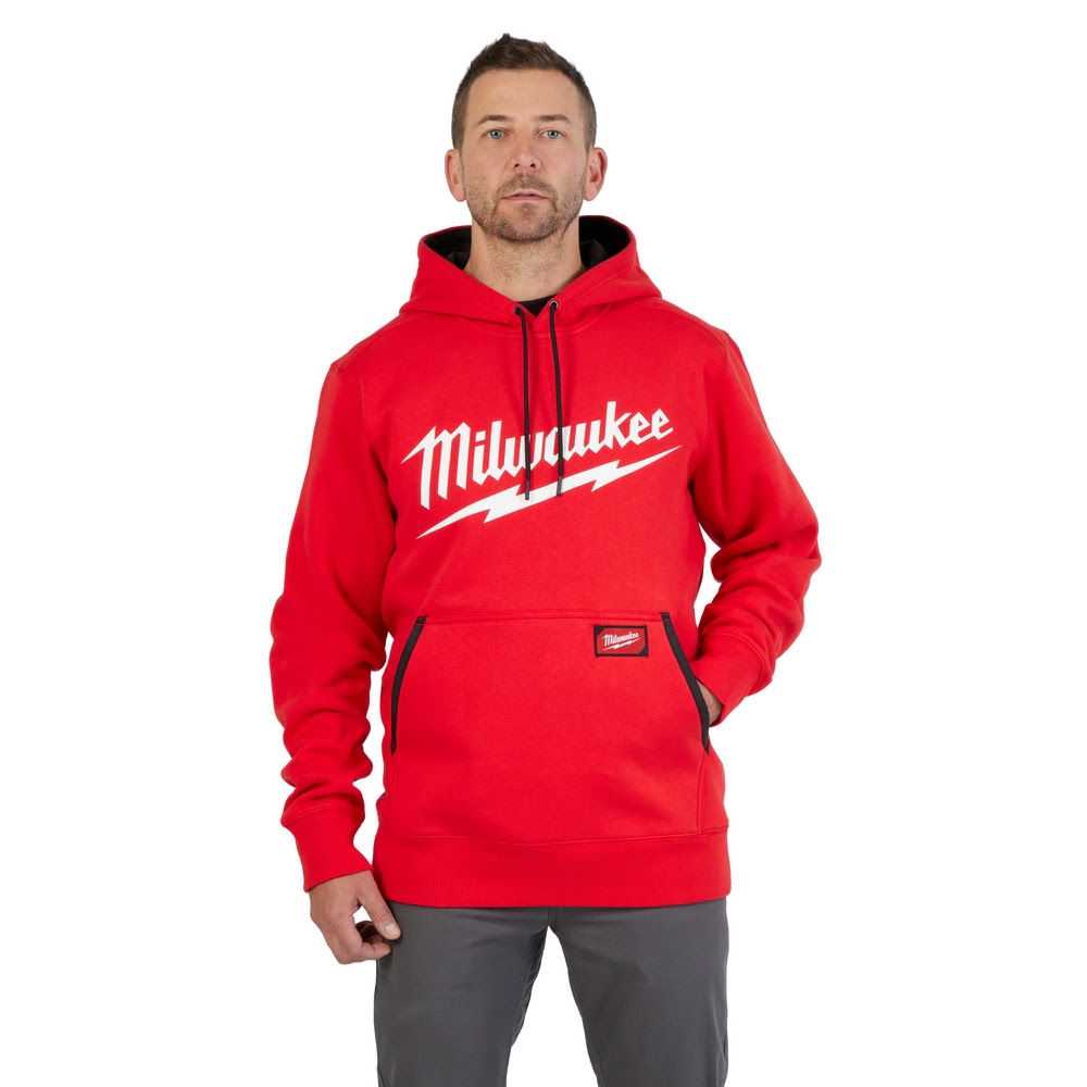 Milwaukee 352R Midweight Pullover Hoodie - Logo Red