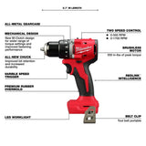 Milwaukee 3601-20 M18 Compact Brushless 1/2" Drill/Driver - 4